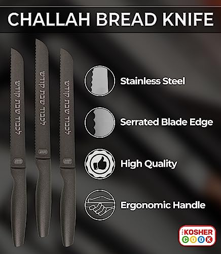 Premium Stainless Steel Challah Bread Knife
