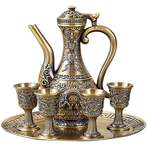 Vintage Turkish Coffee Pot and Cups Set