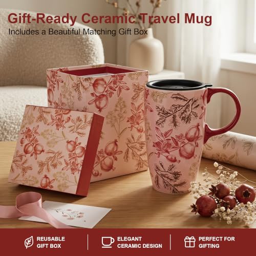 17oz Ceramic Travel Mug with Lid