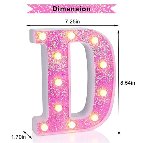 Pink Light up Letters (4.2329 Ounce)