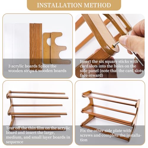 3 Tier Bamboo Mug Organizer for Cabinet (3 Count)