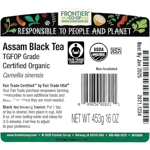 Organic Fairtrade Assam Black Tea (16 Ounce)