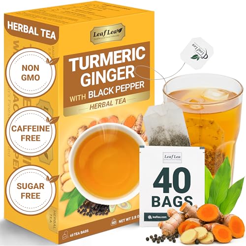 Turmeric Ginger Black Pepper Tea Bags (40 Count)