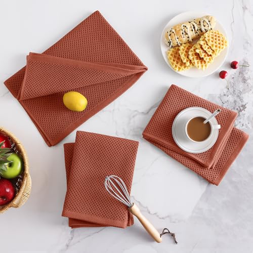 100% Cotton Oversized Waffle Weave Kitchen Towels 4 (4 Count)