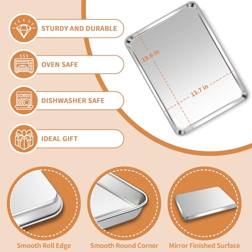 Stainless Steel Baking Sheet Pan Set of 2