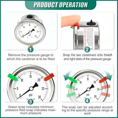 0 30PSI Stainless Steel Liquid Filled Pressure Gauge