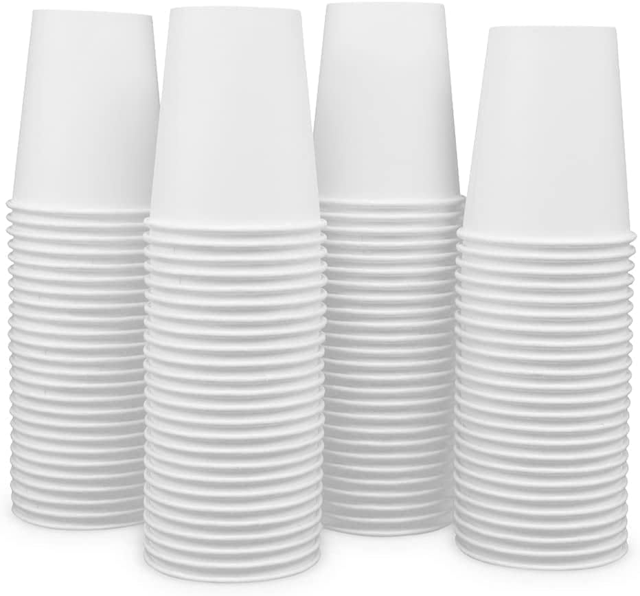 Paper Cups 8 oz 200 Pack for Coffee & Tea 8 oz Made in USA (200 Count)