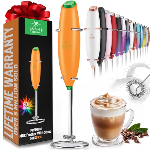 Zulay Powerful Milk Frother for Coffee with Upgraded Titanium Motor