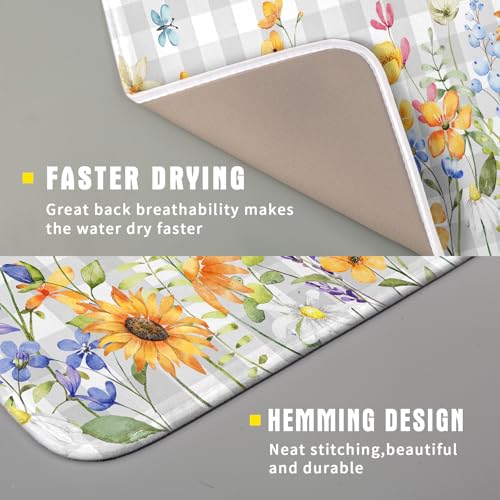 Spring Floral Dish Drying Mat