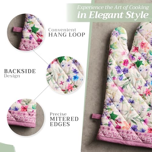 100% Cotton Oven Mitt & Pot Holder Set (2 Count)