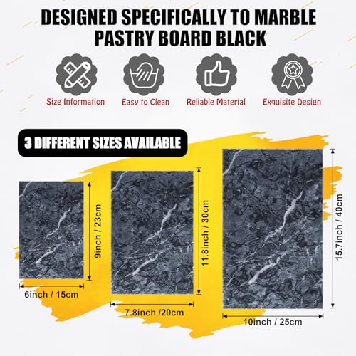 3 Pcs Marble Cutting Board for Kitchen Different Size (3 Count)
