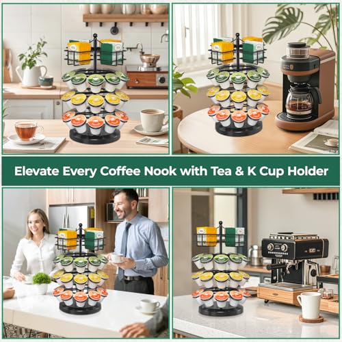 K Cup Holder Coffee Pod Organizer Carousel for Countertop