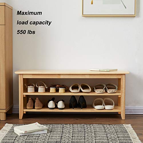 Shoe Rack Bench Wooden Storage Bench Entryway Bench