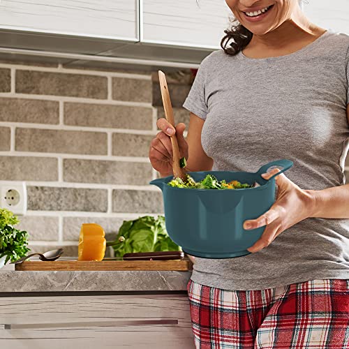 4 Pack Nesting Mixing Bowl with Pour Spout and Handle