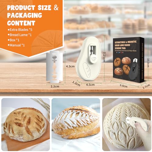 Extractable & Magnetic Bread Lame Dough Scoring Tool (5 Count)