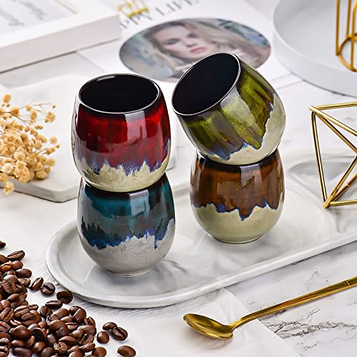 3 oz Ceramic Mini Espresso Cups Set of 4
