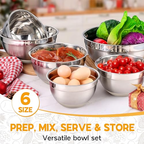 Mixing Bowls with Lids Set of 6 (9 Count)