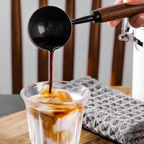 2 PCS Coffee Scoop Vintage Coffee Measuring Spoon Retro Stainless Steel Coffee Spoon Long Wooden Handle Coffee Scoop Kitchen Utensil for Scooping (2 Count)