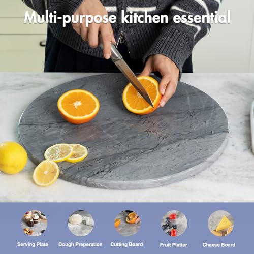 16" Grey Marble Pastry Cutting Board