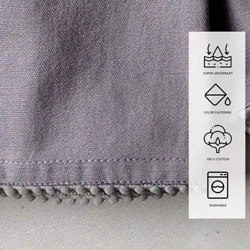 Hand Towels 100% Cotton Solid Kitchen Dish Cloths 18"x 28" (6 Count)