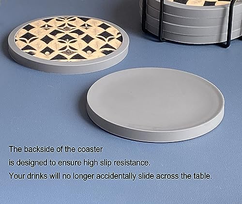 Absorbent Coasters for Drinks with Holder (7 Count)