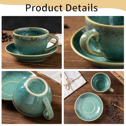 Porcelain Coffee Cup with Saucer Spoon (10 Count)