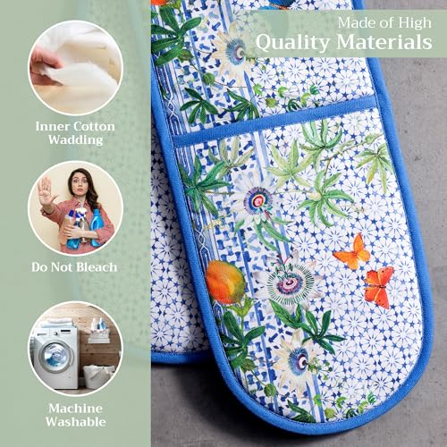 Double Oven Mitts 100% Cotton Double Oven Glove