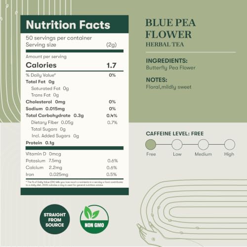Estates Blue Pea Flower Herbal Infusion 25 gm Tin (50 Count)