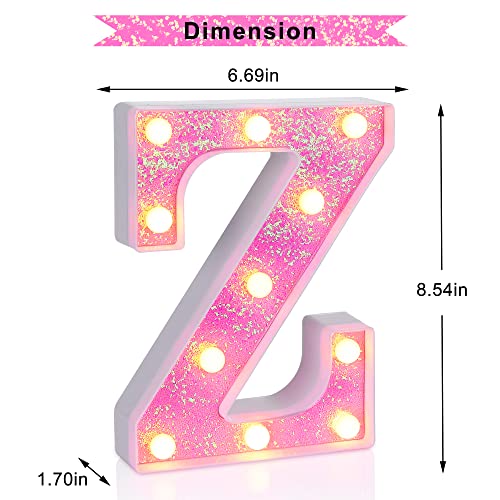 Pink Light up Letters (4.2329 Ounce)