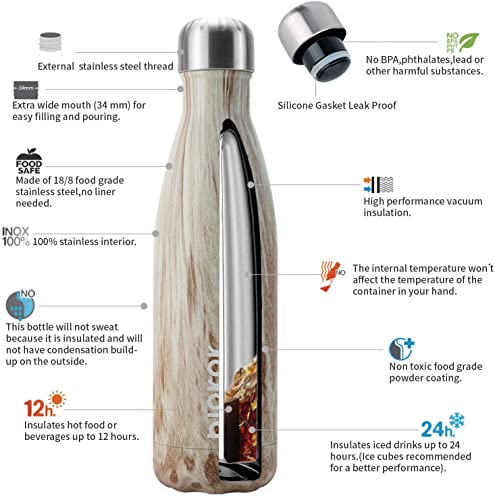 17 oz Small Insulated Water Bottle