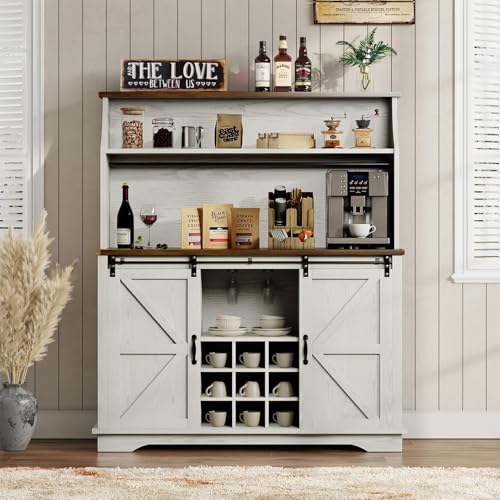 47 Inch Farmhouse Coffee Bar Cabinet with 3