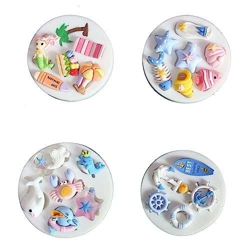 Lovely Small Items Silicone Fondant Molds Set For Cake Topper