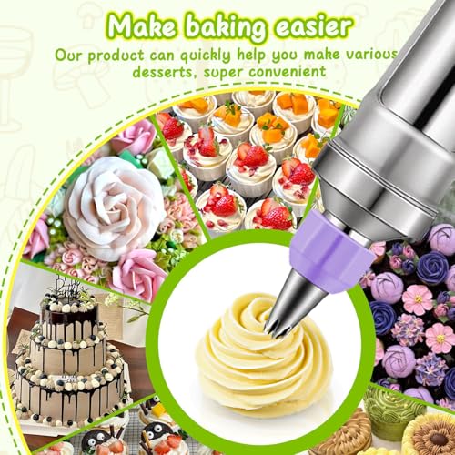 Stainless Steel Dessert Decorating Syringe Set (18 Count)