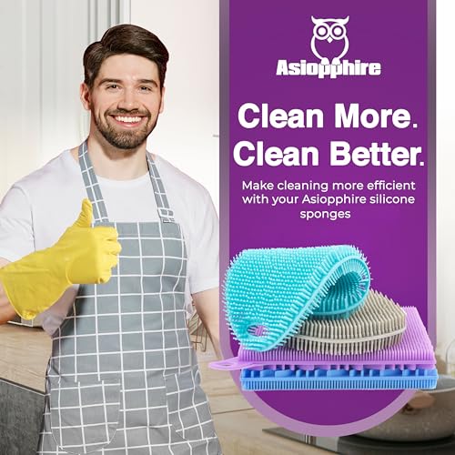 Silicone Sponges for Dishes (4 Count)