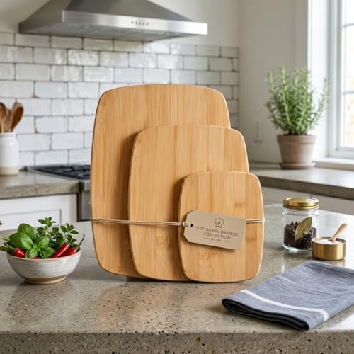 Bamboo Cutting Board Set for Kitchen (3 Count)