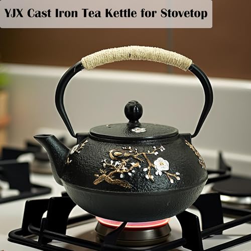 27oz Small Cast Iron Tea Pot for Stovetop