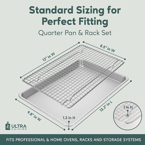 Quarter Sheet Pan with Wire Rack Set