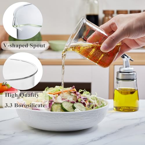 Ackers High Borosilicate Glass Measuring Cup Set with Pour Spout (32 Ounce)