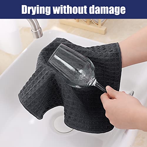 Microfiber Waffle Weave Kitchen Dish Cloths (6 Count)