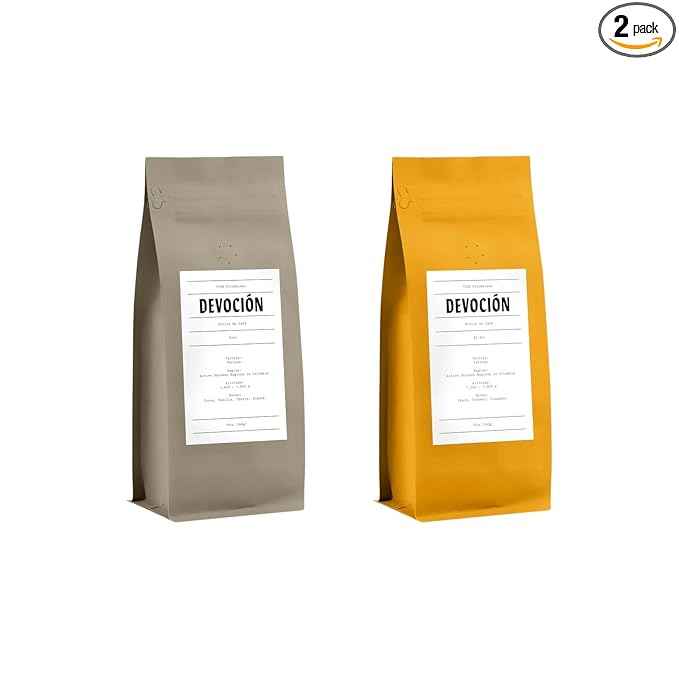 Bean Box Coffee Sampler - Roasted by Devocion, 2-Pack, Freshly Ground Coffee, Gourmet Coffee