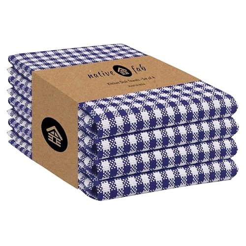 Gingham Dish Towels 16x26 inches Set of 4