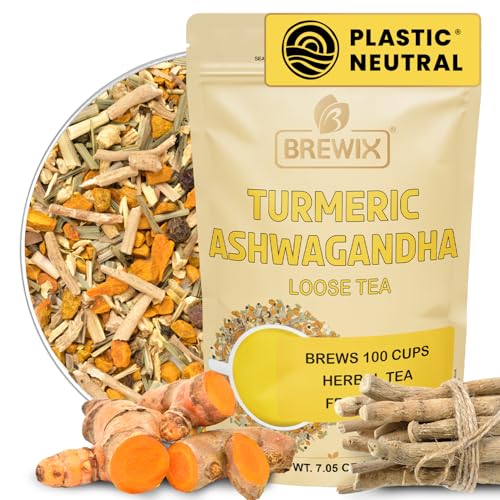 Turmeric Ashwagandha Herbal Tea Loose Leaf (7.05 Ounce)