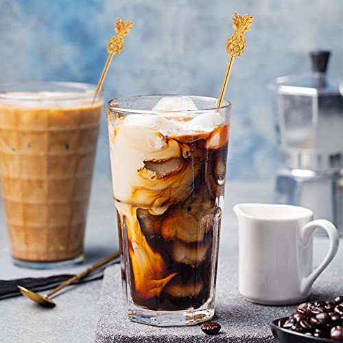 Pineapple Drink Stirrer Sticks Stainless Steel Coffee Beverage Stirrers