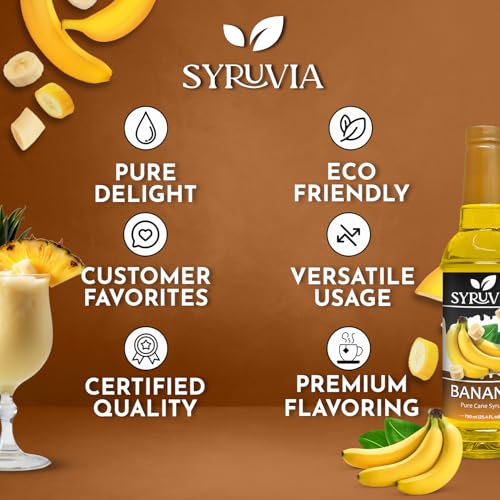 Banana Syrup Flavored Syrup for Coffee (25.4 Fl Oz)