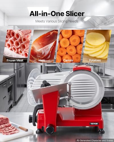 Commercial Meat Slicer 340W Electric Deli Food Slicer 10 inch Blade