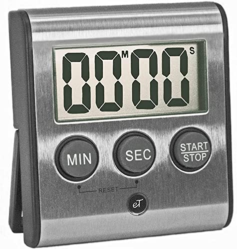 Elegant Digital Kitchen Timer Stainless Steel (6 Count)