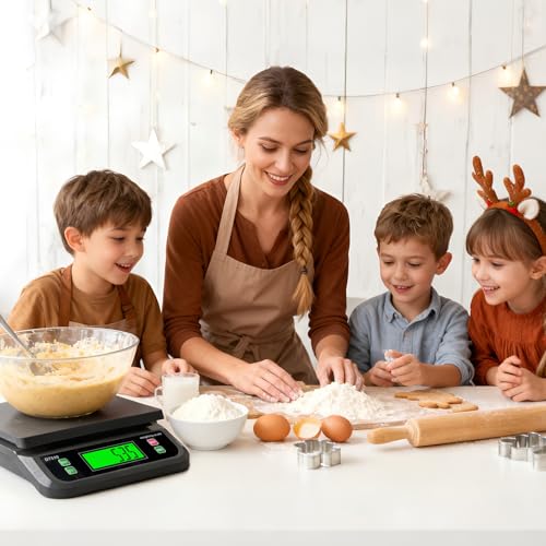 66lbs 30kg Large Digital Kitchen Scale with 6 Unit & Tare Funtion (6 Count)