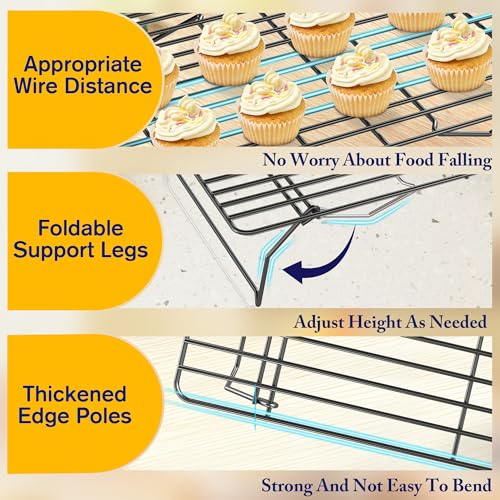 3 Tier Stackable Cooling Rack for Batch Cooling Cookie