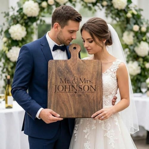 Personalized Mr & Mrs Cutting Board