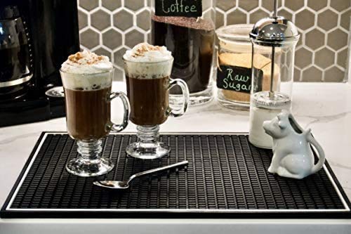 Premium Bar Mat 18in x 12in 1cm Thick Durable and Stylish Service Bar Mat for Spills (2 Count)